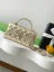 chanel 25a Cross handle horizontal kelly bag golden shiny calfskin sliver hardware chanel 25a Cross handle horizontal kelly bag golden shiny calfskin sliver hardware